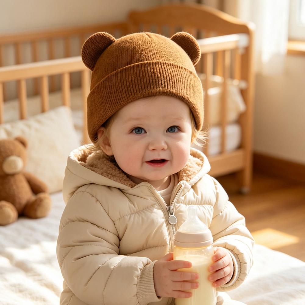 Baby Winter Knitted Hat, Cute  - Infant Beanie Hat With Ears 评论和价格