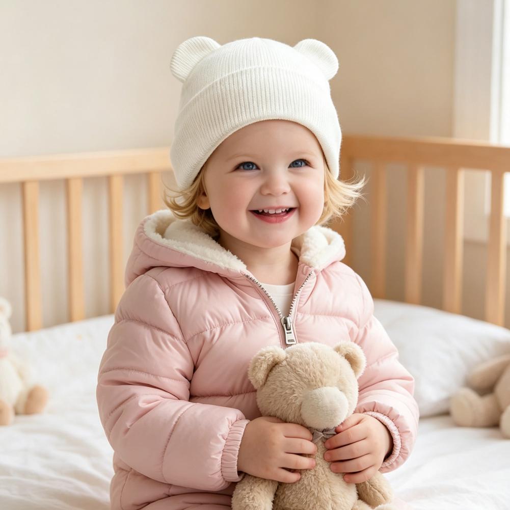 Baby Winter Knitted Hat, Cute  - Infant Beanie Hat With Ears 评论和价格