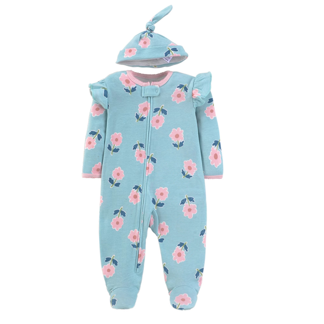 Newborn Baby Pure Cotton Rompe - Cotton Baby Onesies Zipper 评论和价格