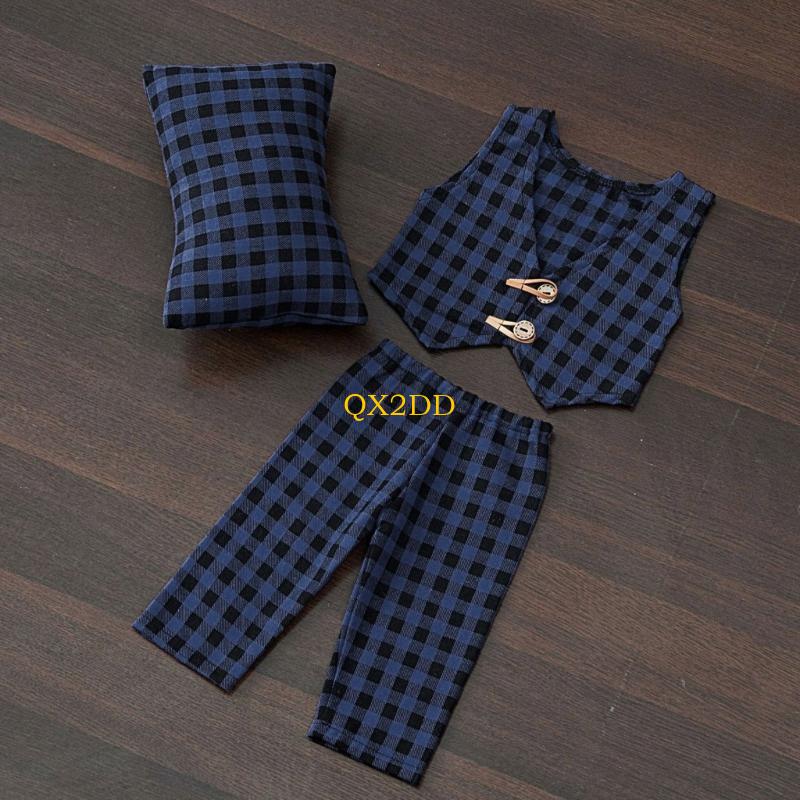 QX2D Checkered Pillow Pants &  - Infant Photography Props Outfit 评论和价格