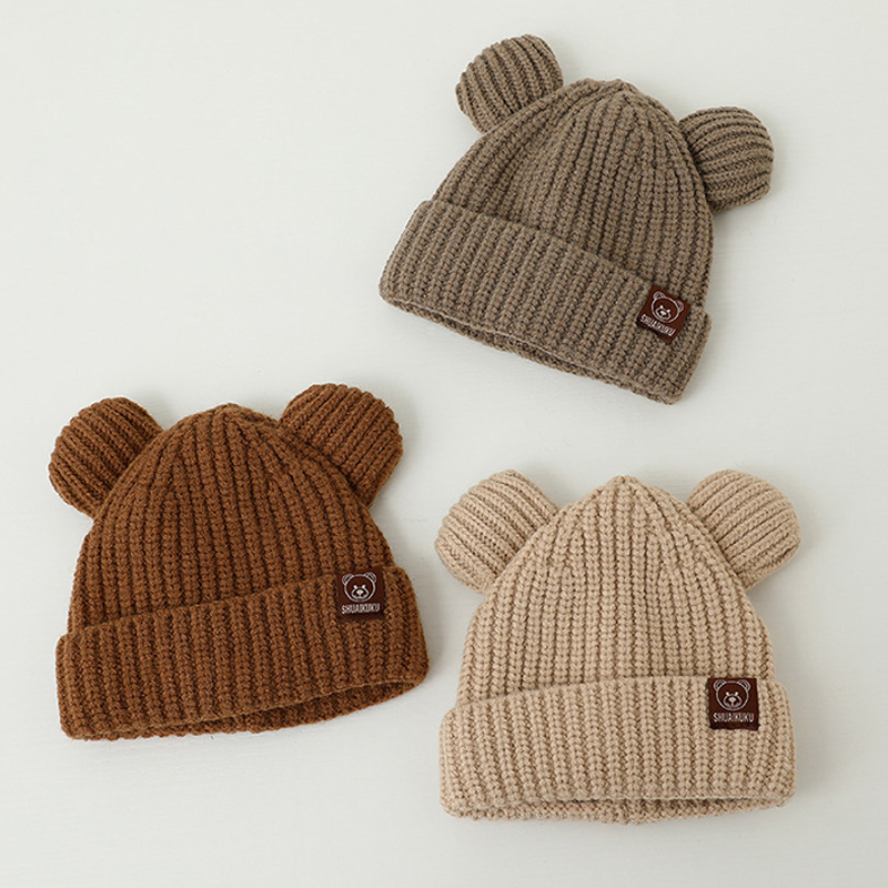 Bear Baby Winter Hat Cartoon E - Infant Beanie Hat With Ears 评论和价格