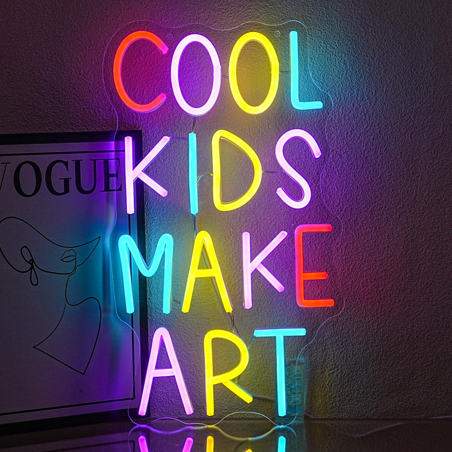 Cool Kids Make Art Neon Sign U - Nursery 评论和价格