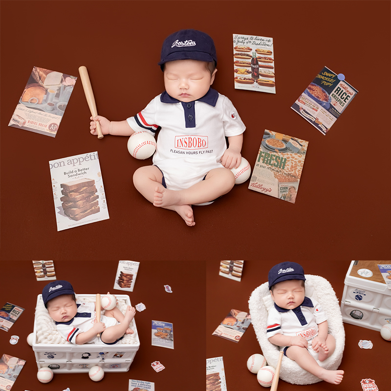 Sport Baseball Theme Newborn B - Infant Photography Props Outfit 评论和价格